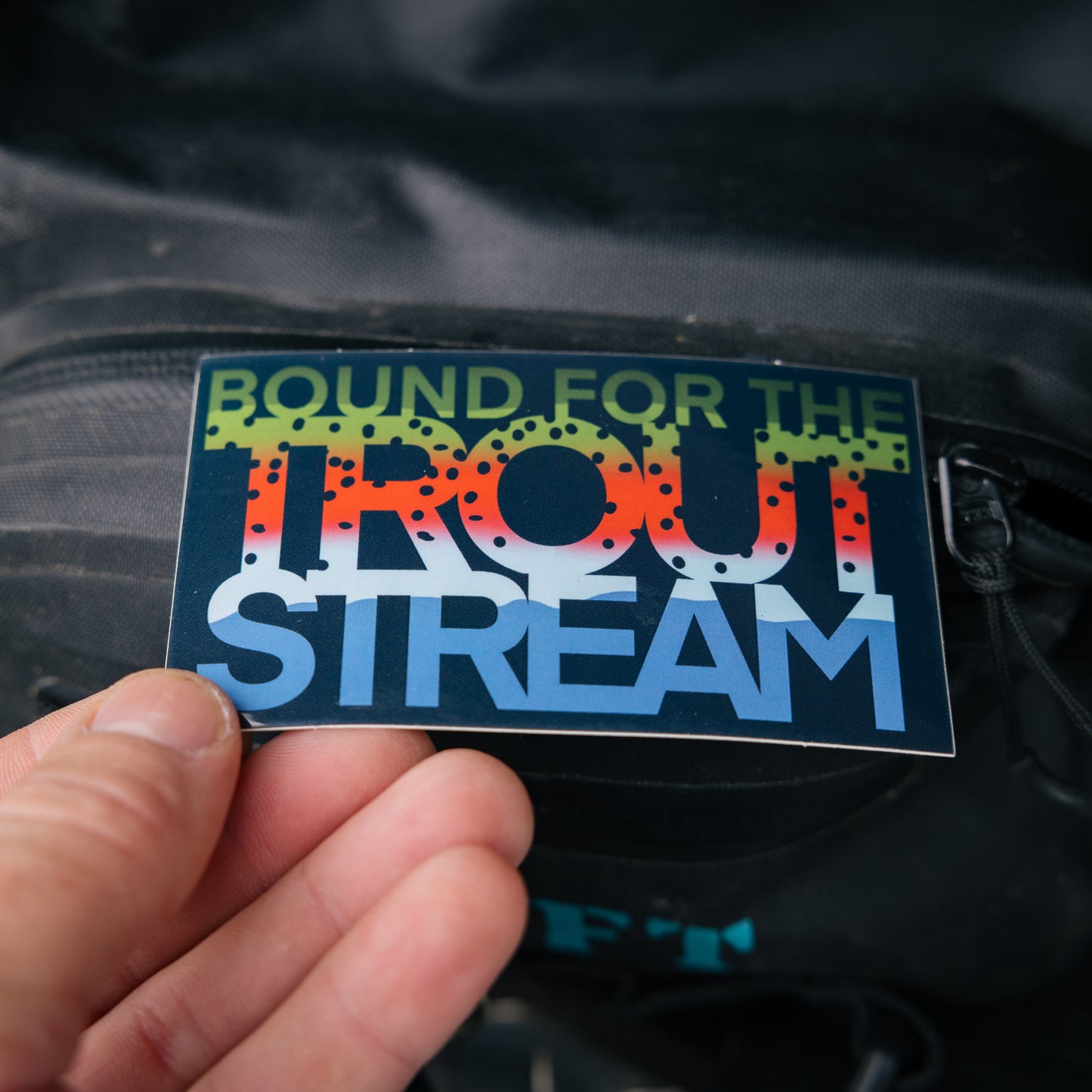 Bound For The Trout Stream Sticker