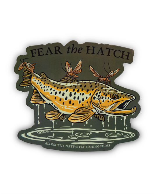 Fear The Hatch Caddis & Brown Sticker