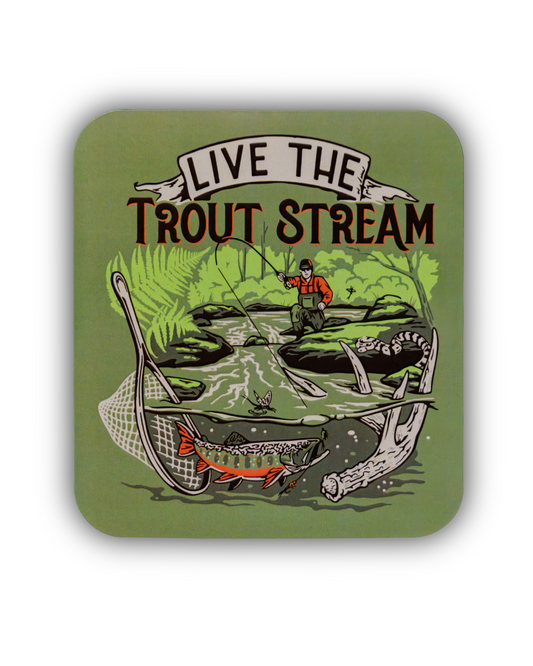 Live The Trout Stream Sticker