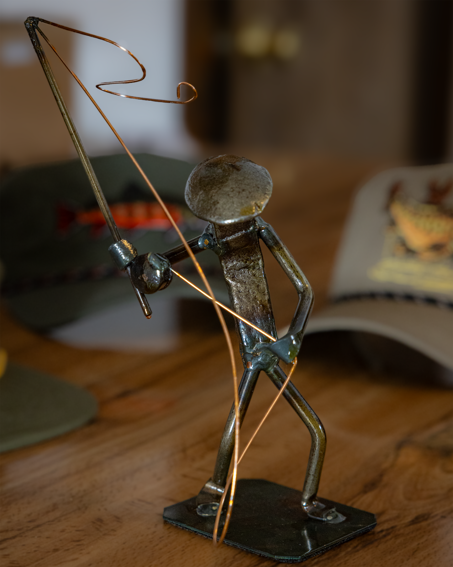 Fly Fishing Railroad Spike Sculpture