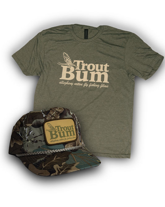 Trout Bum Camo Hat & Shirt Bundle