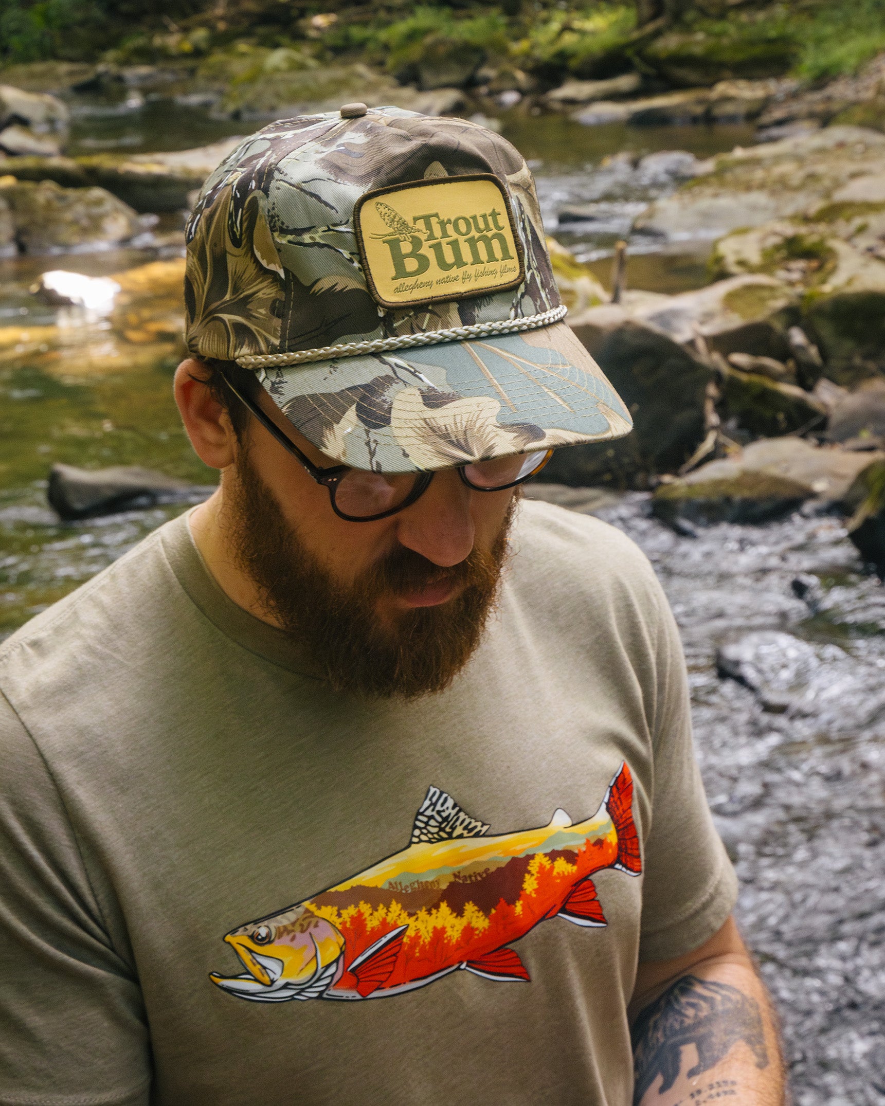 Camo fashion fly fishing hat